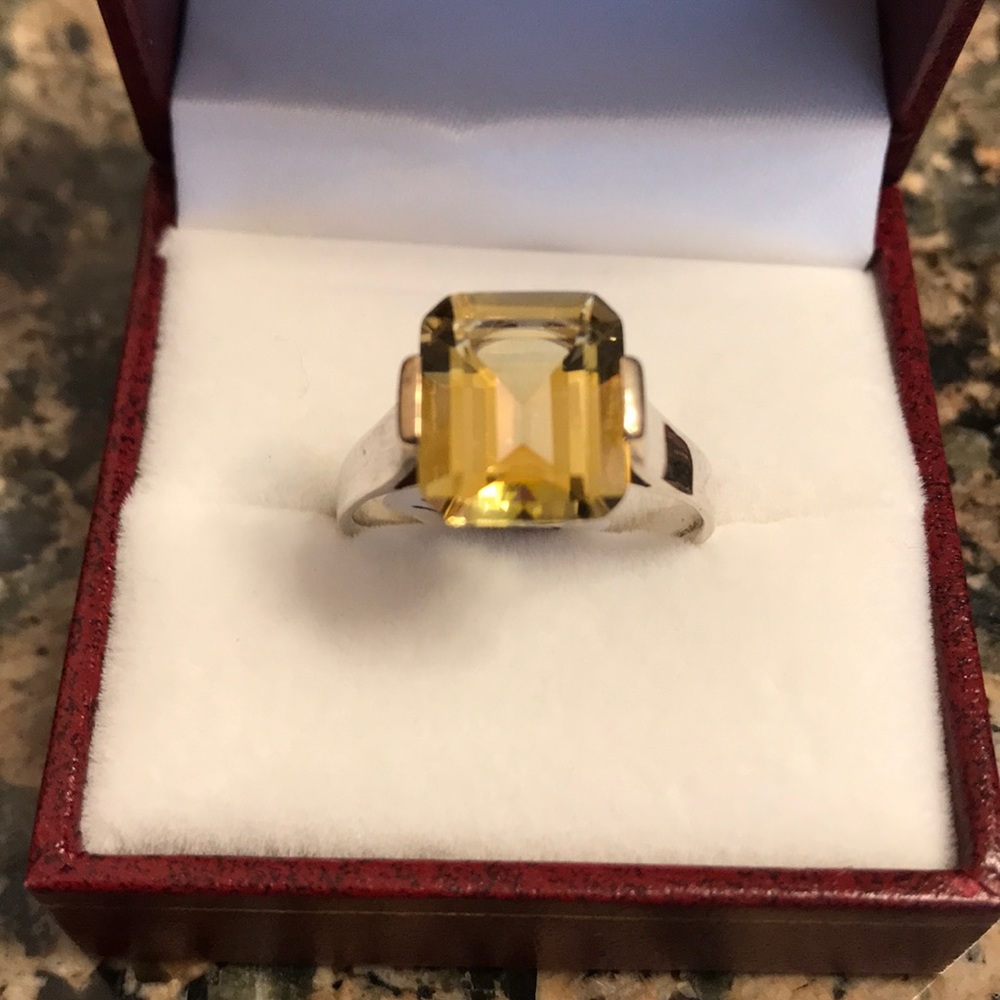 STERLING SILVER GOLDEN QUARTZ SIZE 10 348.00 NWT - Picture 5 of 6